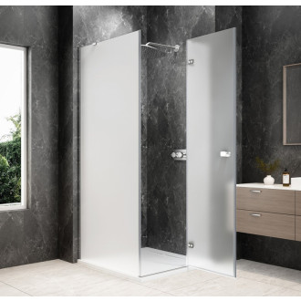 GLOBE CHROME čtvercový sprchový kout 800x800mm, matné sklo, pravé GB1080-3215MRC
