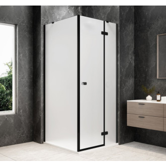 GLOBE BLACK čtvercový sprchový kout 800x800mm, matné sklo, pravé GB1080-3215MRB