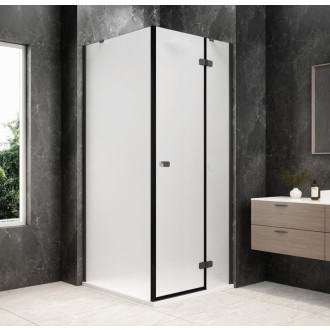 GLOBE GUN METAL čtvercový sprchový kout 800x800mm, matné sklo, pravé GB1080-3215MRGM