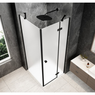 GLOBE BLACK čtvercový sprchový kout 900x900mm, matné sklo, pravé GB1090-3315MRB