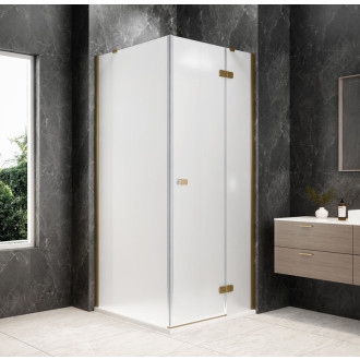 GLOBE GOLD MATT čtvercový sprchový kout 900x900mm, matné sklo, pravé GB1090-3315MRG