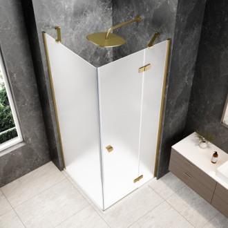 GLOBE GOLD MATT čtvercový sprchový kout 900x900mm, matné sklo, pravé GB1090-3315MRG