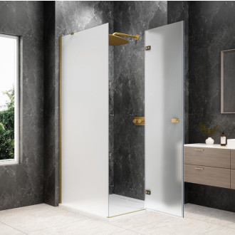 GLOBE GOLD MATT čtvercový sprchový kout 900x900mm, matné sklo, pravé GB1090-3315MRG
