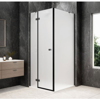 GLOBE GUN METAL čtvercový sprchový kout 900x900mm, matné sklo, levé GB1090-3315MLGM