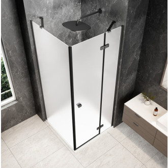 GLOBE GUN METAL čtvercový sprchový kout 900x900mm, matné sklo, pravé GB1090-3315MRGM