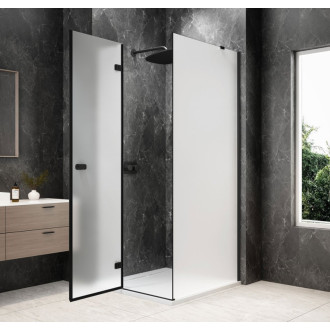 GLOBE BLACK čtvercový sprchový kout 1000x1000mm, matné sklo, levé GB1010-3415MLB