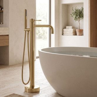 Rea Lungo Diamond Brush Gold Volně stojící baterie REA-B2246