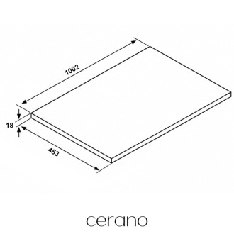 CERANO - Doska pod umývadlo Adele - dub Cannolo Cremona - 100,2x1,8x45,3 cm