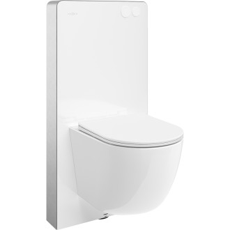 Mexen WC sada k montáži na povrch, pneumatický rám Tex Air G s mísou Lena a sedátkem s tlumeným dovíráním, bílá - 615030224000A-20