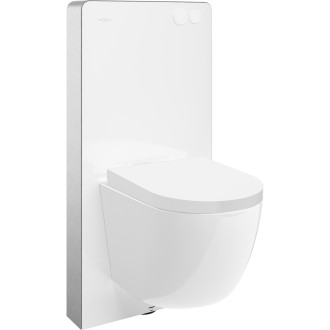 Mexen WC sada k omítce, pneumatický rám Tex Air G s mísou Lena Tornado a sedátkem s tlumeným dovíráním, bílá