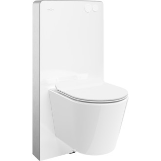 Mexen WC sada k montáži na povrch, pneumatický rám Tex Air G s mísou Rico a sedátkem s tlumeným dovíráním, bílá - 615030720300A-20