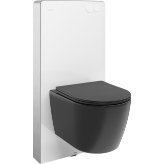 Mexen WC sada k montáži na povrch, pneumatický rám Tex Air G s mísou Carmen a sedátkem s tlumeným dovíráním, bílá - 615030884000A-20