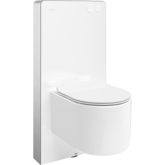 Mexen WC sada k montáži na povrch, pneumatický rám Tex Air G s mísou Carmen a sedátkem s tlumeným dovíráním, bílá - 615030884000A-20