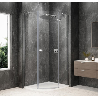 GLOBE CHROME čtvrtkruhový sprchový kout 900x800mm, čiré sklo, pravé GB2980RC