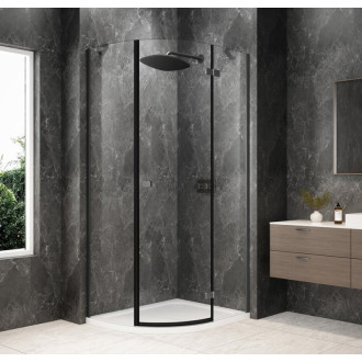 GLOBE GUN METAL čtvrtkruhový sprchový kout 1000x800mm, čiré sklo, pravé GB2180RGM
