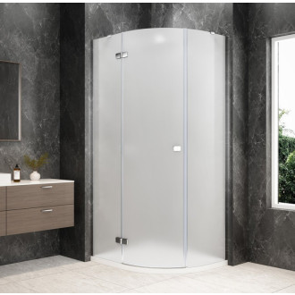 GLOBE CHROME čtvrtkruhový sprchový kout 900x800mm, matné sklo, levé GB2980MLC