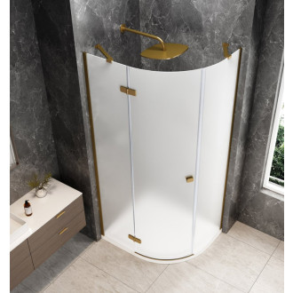 GLOBE GOLD MATT čtvrtkruhový sprchový kout 900x800mm, matné sklo, levé GB2980MLG