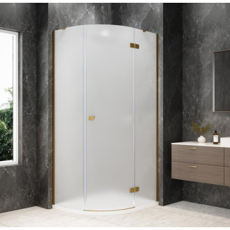 GLOBE GOLD MATT čtvrtkruhový sprchový kout 900x800mm, matné sklo, pravé GB2980MRG