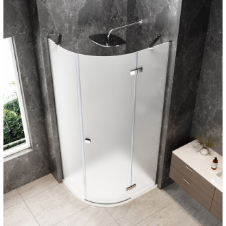 GLOBE CHROME čtvrtkruhový sprchový kout 1000x800mm, matné sklo, pravé GB2180MRC