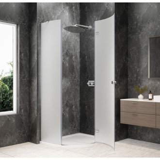 GLOBE CHROME čtvrtkruhový sprchový kout 1000x800mm, matné sklo, pravé GB2180MRC