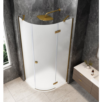 GLOBE GOLD MATT čtvrtkruhový sprchový kout 1000x800mm, matné sklo, pravé GB2180MRG