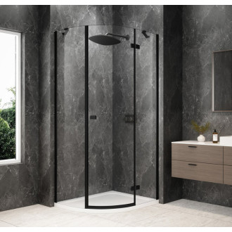 GLOBE BLACK čtvrtkruhový sprchový kout 1000x900mm, čiré sklo, pravé GB2190RB