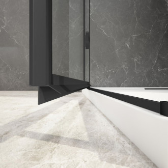 GLOBE BLACK čtvrtkruhový sprchový kout 1000x900mm, čiré sklo, pravé GB2190RB