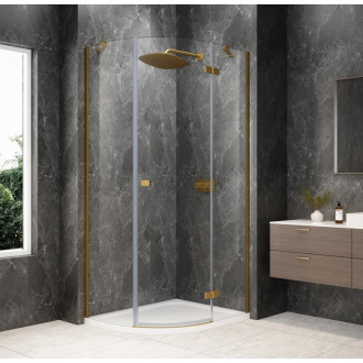GLOBE GOLD MATT čtvrtkruhový sprchový kout 1000x900mm, čiré sklo, pravé GB2190RG