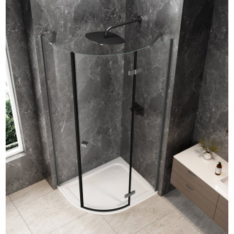 GLOBE GUN METAL čtvrtkruhový sprchový kout 1000x900mm, čiré sklo, pravé GB2190RGM