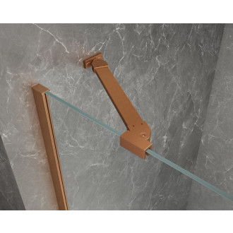 GLOBE COPPER MATT čtvrtkruhový sprchový kout 1000x900mm, čiré sklo, levé GB2190LPG