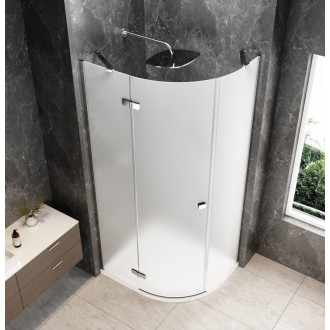 GLOBE CHROME čtvrtkruhový sprchový kout 1000x900mm, matné sklo, levé GB2190MLC