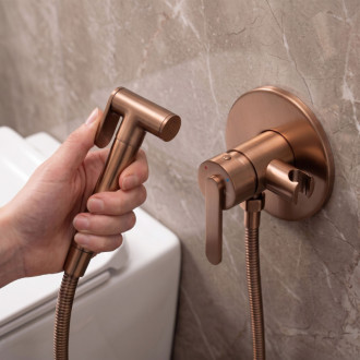 Rea Ontario Brush Copper Podomítková bidetová baterie REA-B4505