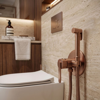 Rea Ontario Brush Copper Podomítková bidetová baterie REA-B4505