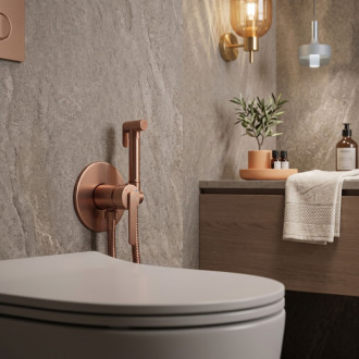 Rea Ontario Brush Copper Podomítková bidetová baterie REA-B4505
