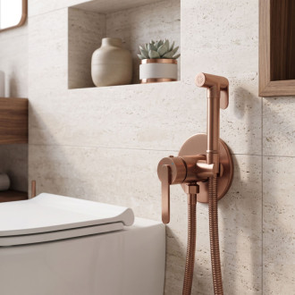Rea Ontario Brush Copper Podomítková bidetová baterie REA-B4505