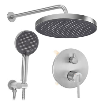 Rea Grace Brush Nickel + BOX Podomítková sprchová sada REA-P4404