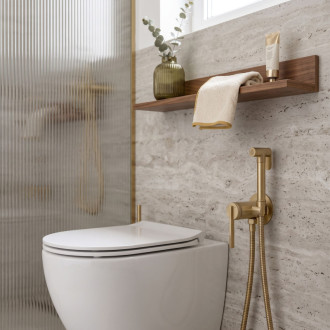 Rea Grace Brush Gold Podomítková bidetová baterie REA-B4502