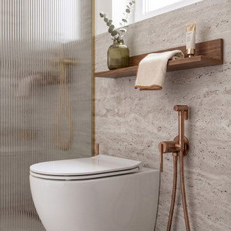 Rea Grace Brush Copper Podomítková bidetová baterie REA-B4504