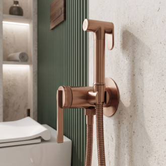 Rea Grace Brush Copper Podomítková bidetová baterie REA-B4504