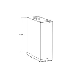Comad SOMBRA GREEN 81-20-1D Skříňka pod desku 20 cm jedněmi dvířky