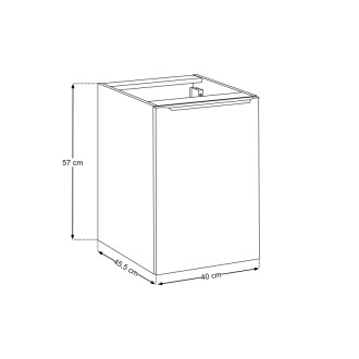 Comad SOMBRA GREEN 81-40-1DK Skříňka pod desku 40 cm s košem na prádlo