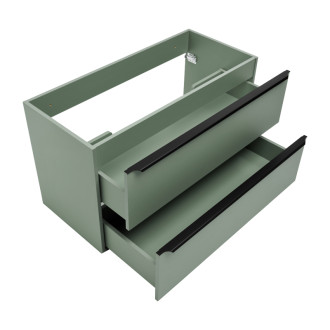 Comad SET-SOG B GREEN 140CM LB Nábytková sestava 140 cm s deskou a zrcadlovou skříňkou