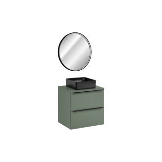 Comad SET-SOG B GREEN 60CM UN SLIM-BL LU Nábytková sestava 60 deska, umyvadlo a zrcadlo