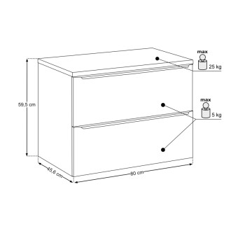 Comad SET-SOG B GREEN 80CM Nábytková sestava 80 cm s deskou