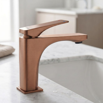 Rea Joe Brush Copper Low PREMIUM Umyvadlová baterie REA-B8936