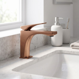 Rea Joe Brush Copper Low PREMIUM Umyvadlová baterie REA-B8936