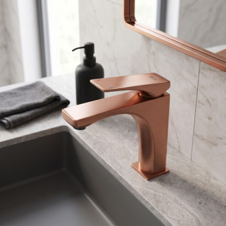 Rea Joe Brush Copper Low PREMIUM Umyvadlová baterie REA-B8936