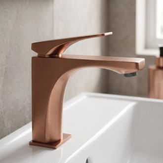 Rea Joe Brush Copper Low PREMIUM Umyvadlová baterie REA-B8936