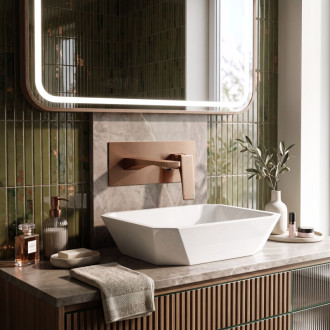 Rea Joe Brush Copper PREMIUM Podomítková vanová baterie REA-B4509