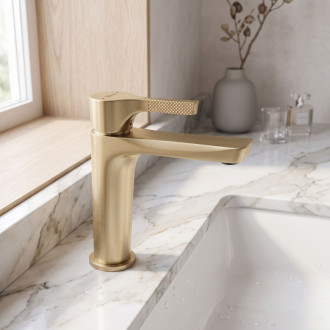 Rea Maxim Brush Gold Low PREMIUM Umyvadlová baterie REA-B8938